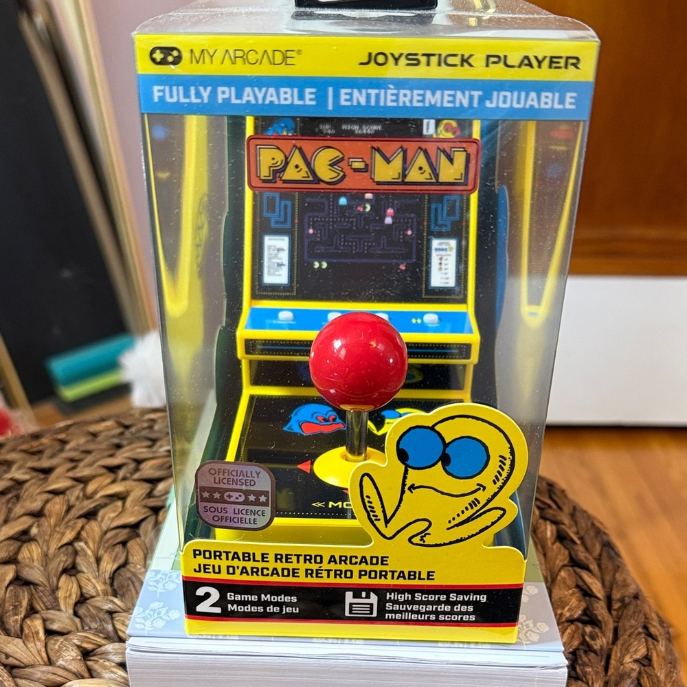 Arcade Pac-Man Portable Retro Arcade - Yellow with Red Joystick